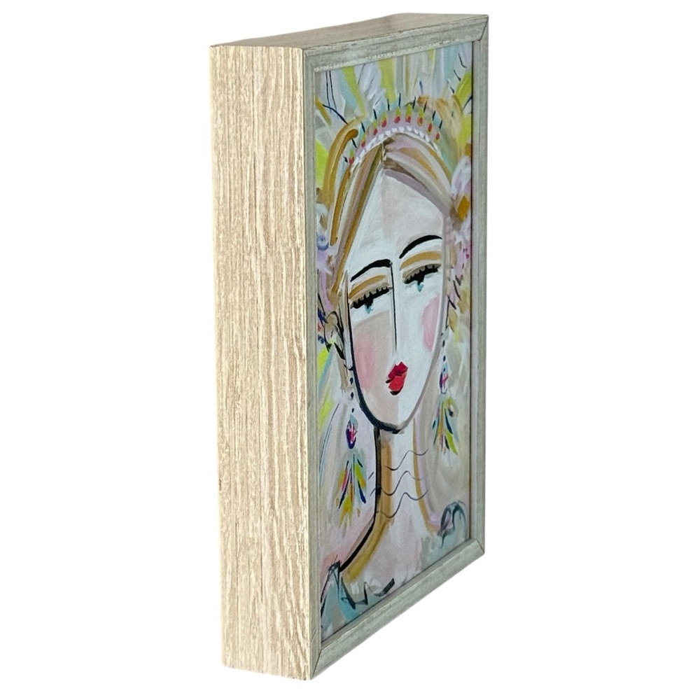 MAREN DEVINE “She Is Fierce” 5 x 7 Framed Canvas - Picture 3 of 6